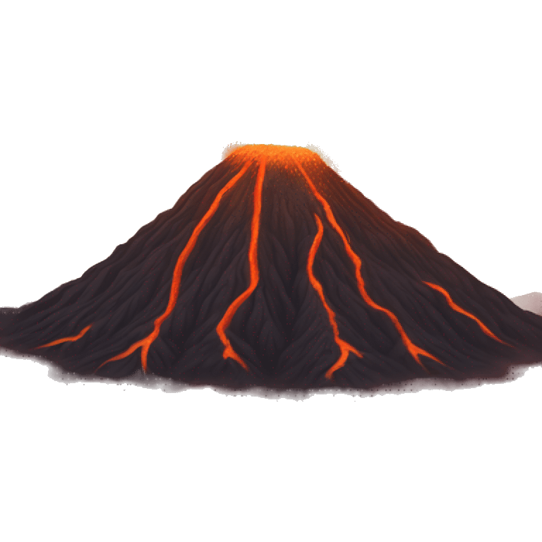 awakened volcano, ashes, fire, relief emoji