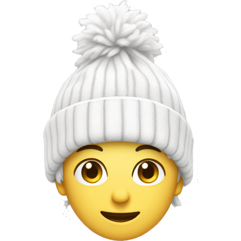 white winter beanie no person emoji