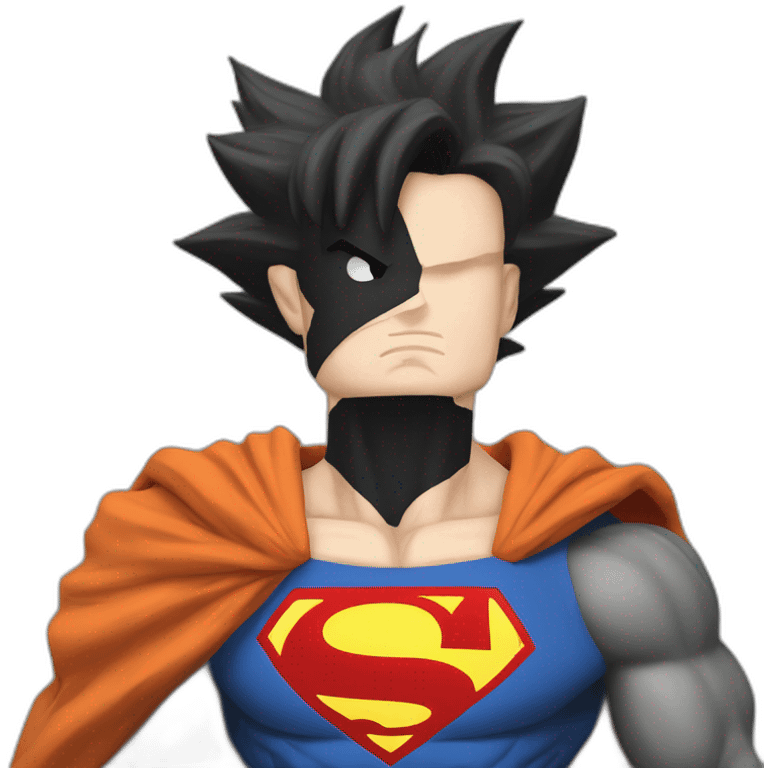 goku fighting superman emoji