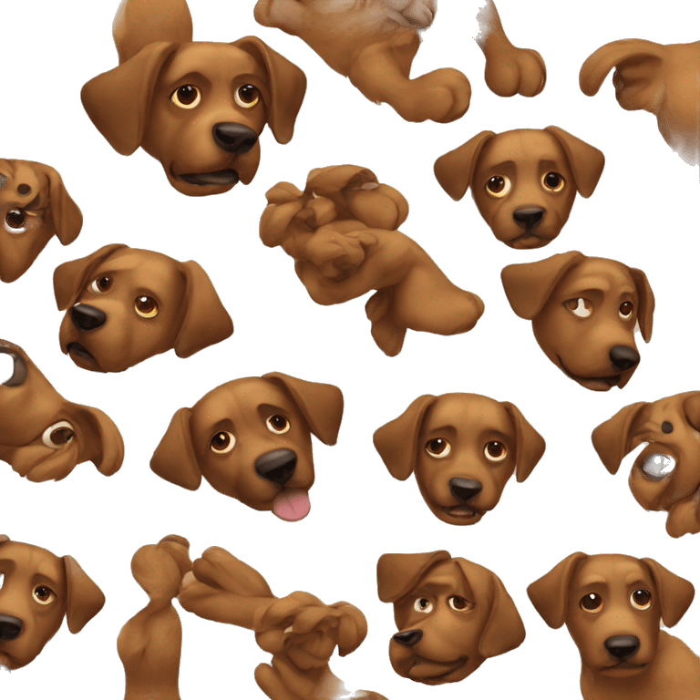 dog brown emoji