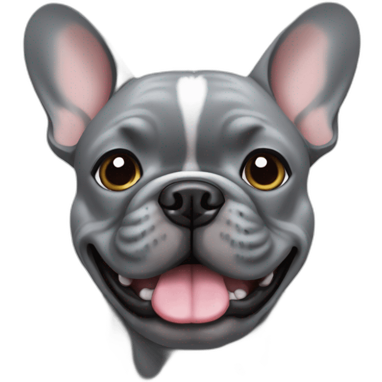 a gray french bulldog emoji