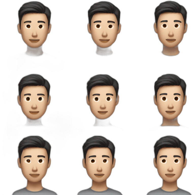 Model 3 Asian guy emoji