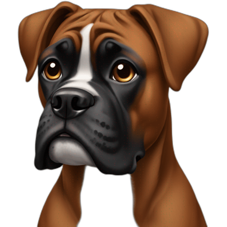 black boxer dog emoji