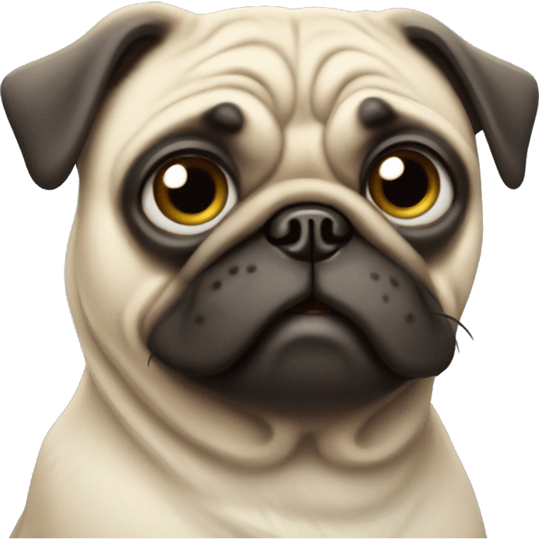 Golfing pug emoji