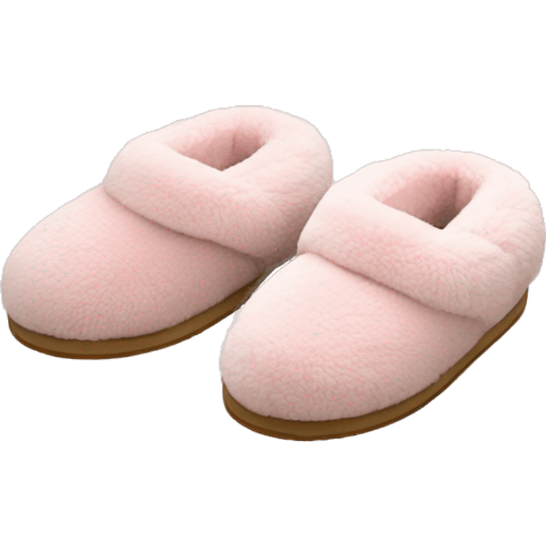 fuzzy slippers uggs light pink emoji