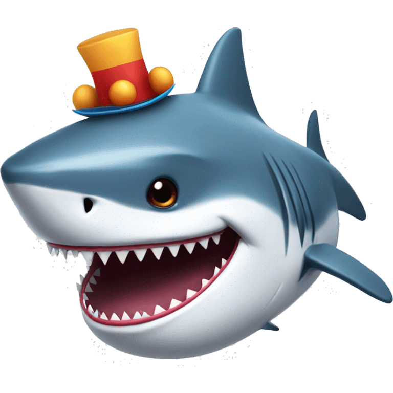 shark with clown hat emoji