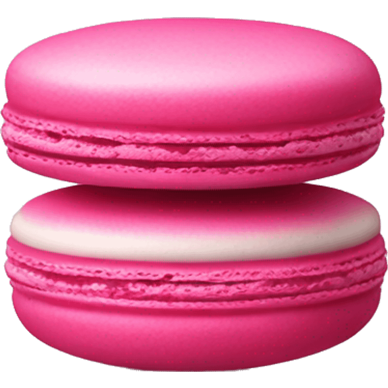 Realistic hot pink macaron isolated  emoji