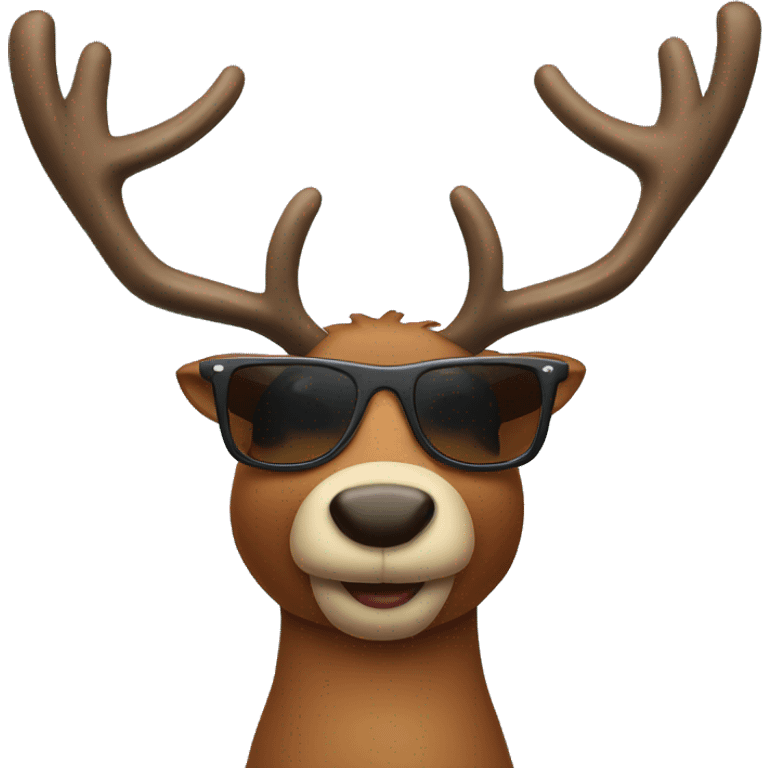 Reindeer in sunglasses  emoji