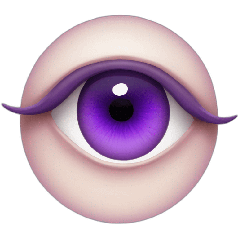 majestic godly violet iris eyeball serious intense symmetrical knowledgable emoji