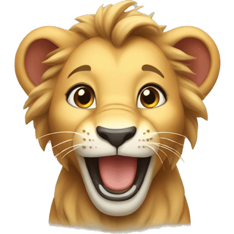 happy lion cub emoji