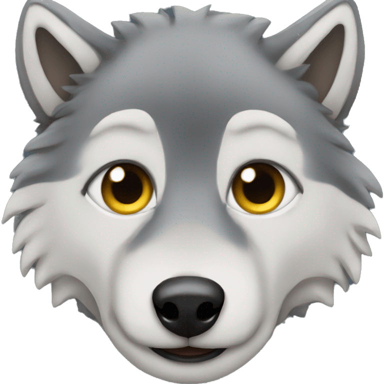 Wolf with love eyes emoji