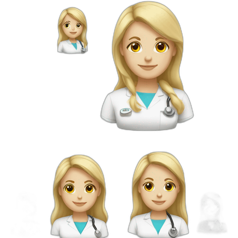 Nurse with blond hair middleold emoji