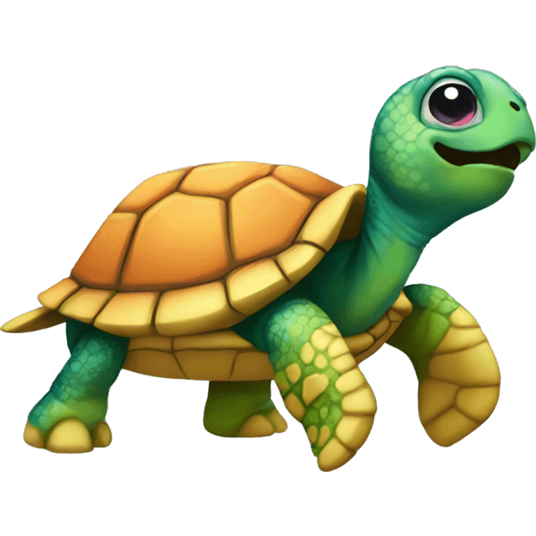 a colorful turtle  emoji