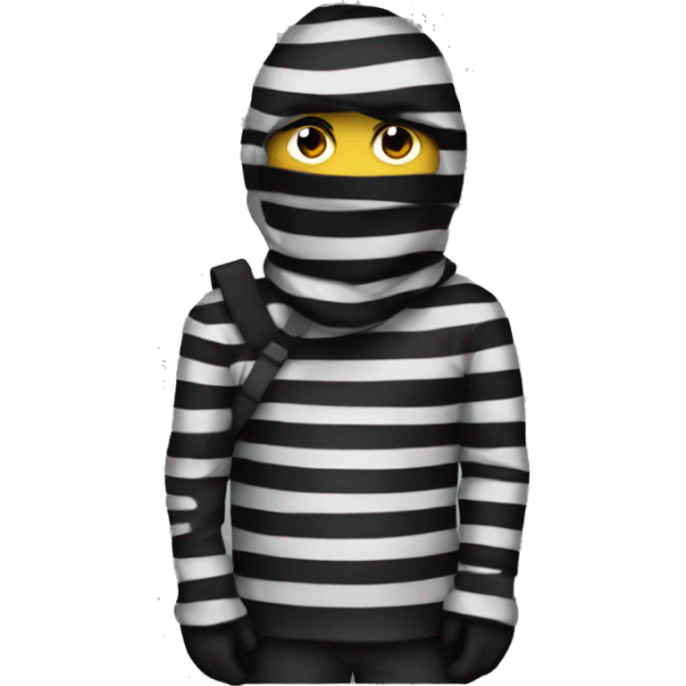 Robber with black stripes emoji