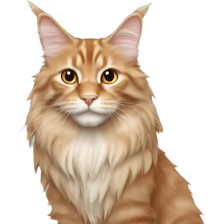 Maine Coon peach color emoji