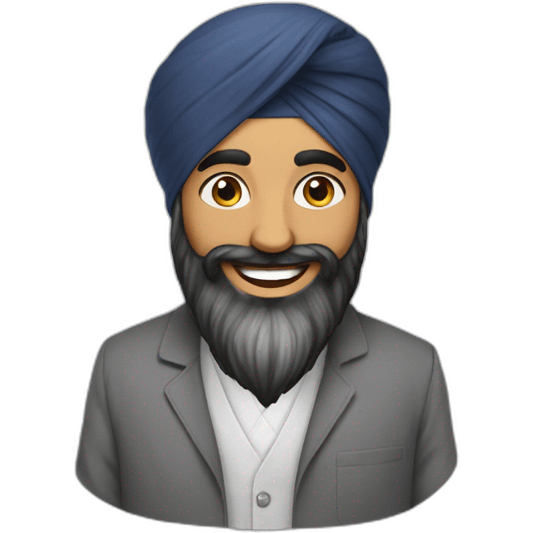 happy sikh student emoji