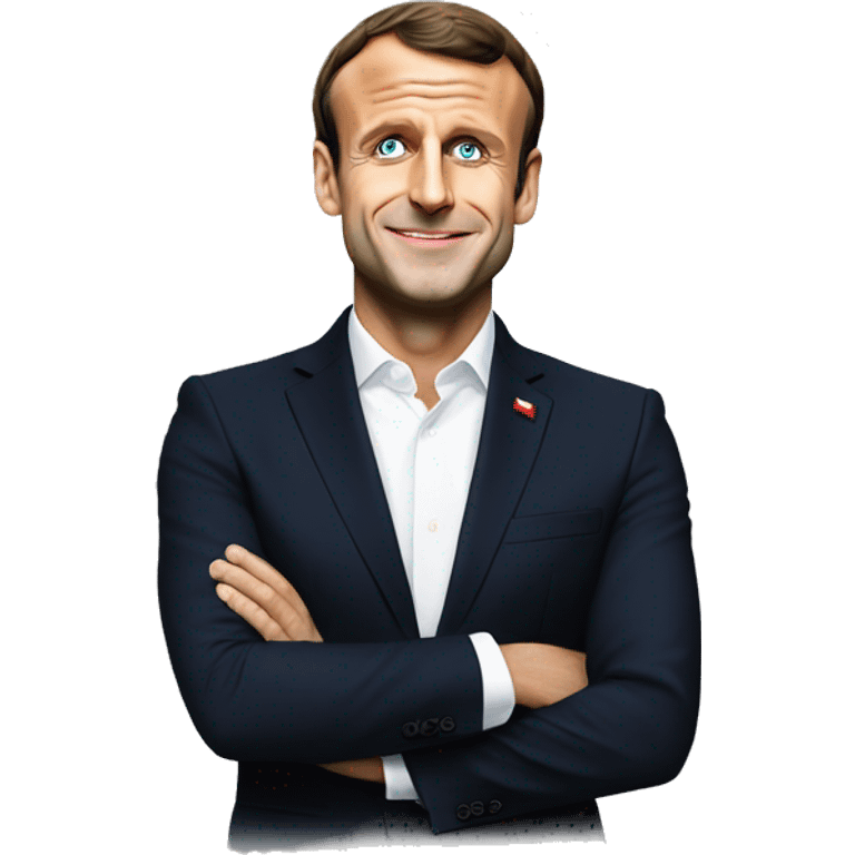 Emmanuel Macron bonjour emoji