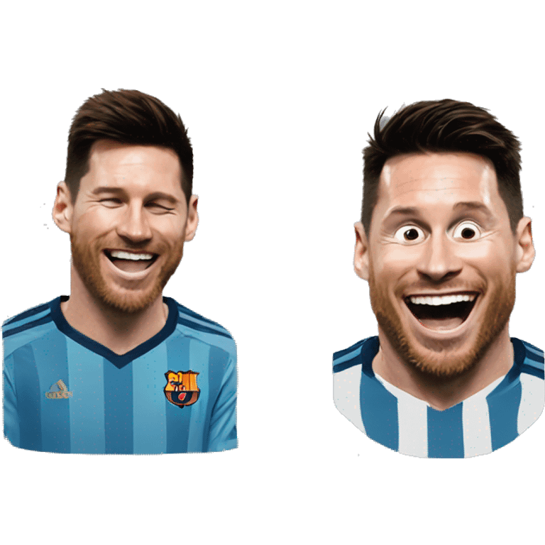 Messi laughing ronaldo crying emoji