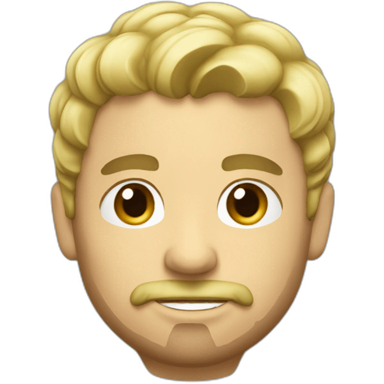 french with a blond hair and goatee emoji