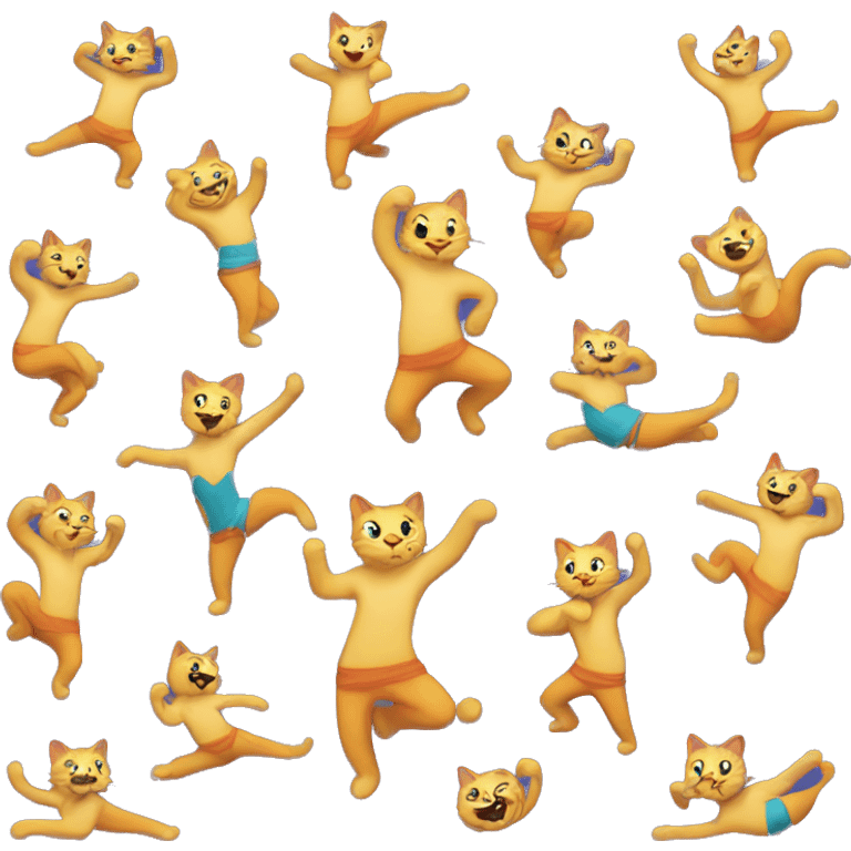 Cat dancing zumba emoji