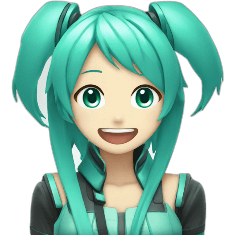 Hatsune Miku singing emoji