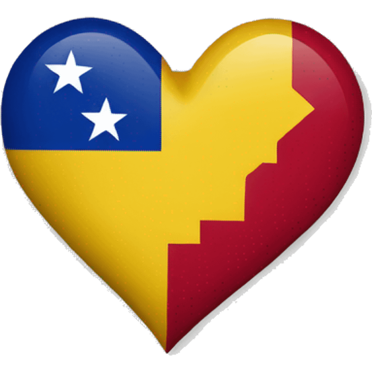 broken heart with Venezuela colors flag emoji