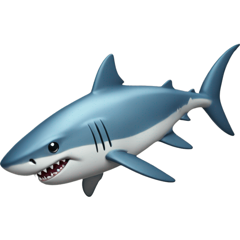 Shark with big brain emoji