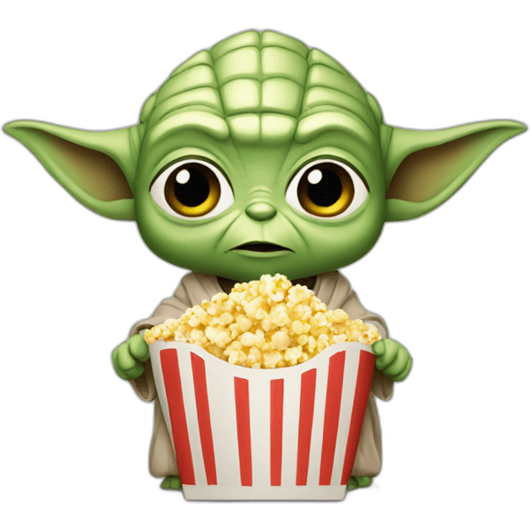 Yoda porte popcorn emoji