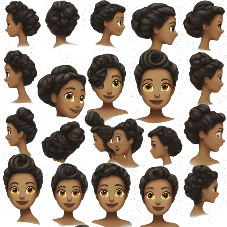 french twist hairstyle emoji