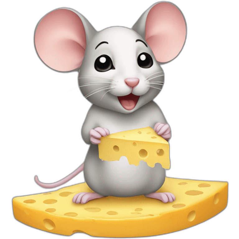 Mouse with cheese emoji