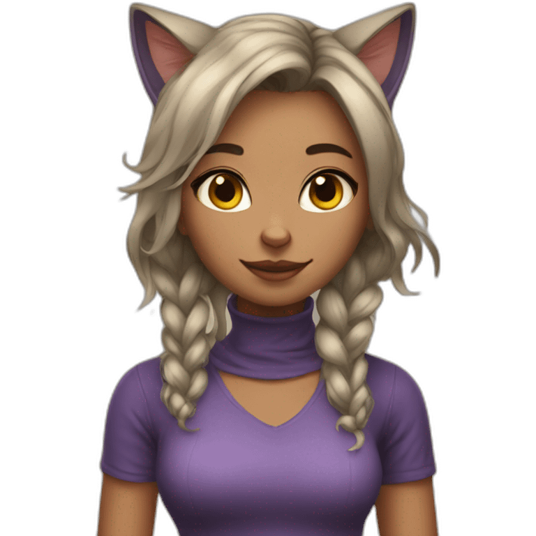 Cat girl emoji