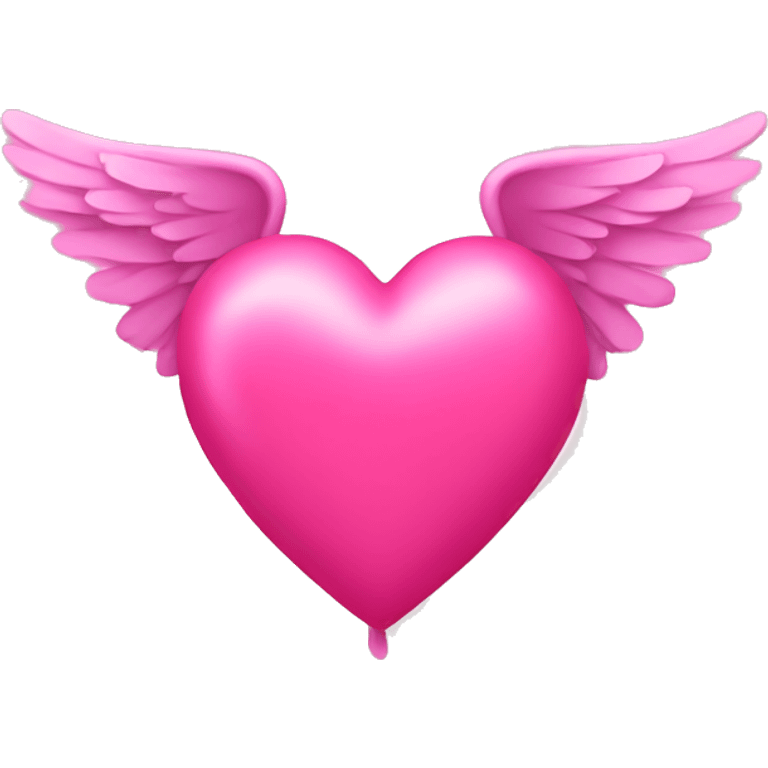 Flying pink heart emoji