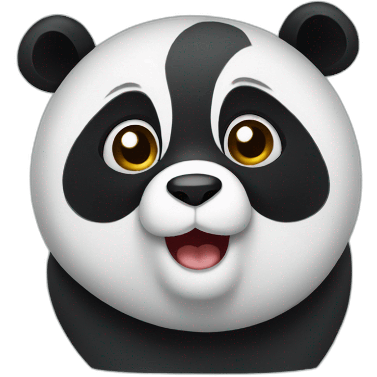 Panda is surprised. emoji