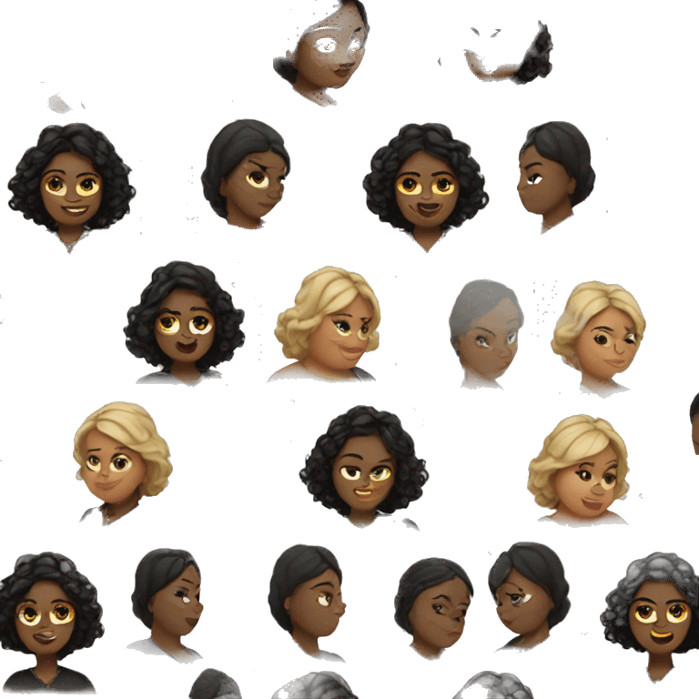 Thick plus size black woman emoji