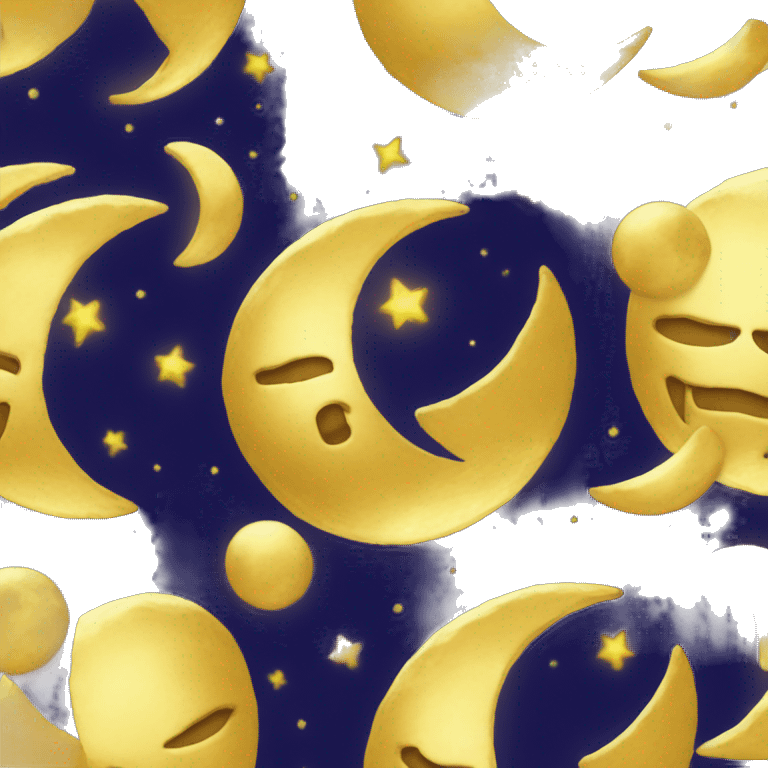 Solid gold moon emoji