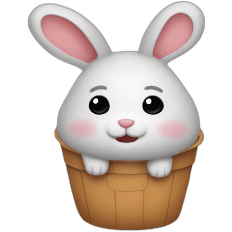 Un concombre sur un lapin emoji