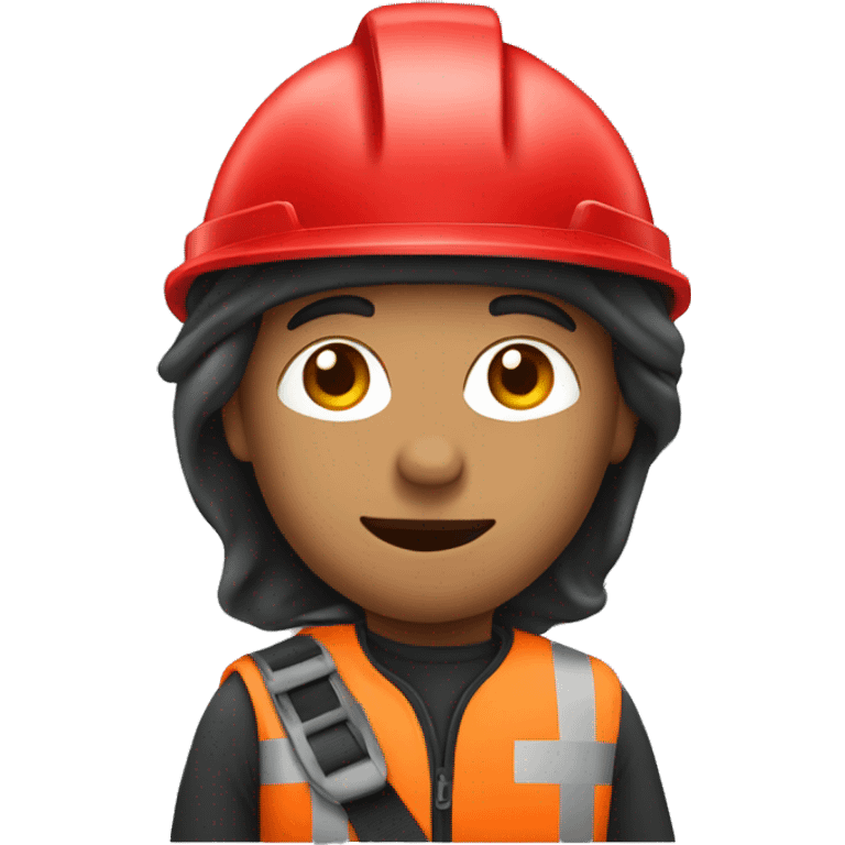 a rescuer in a red helmet emoji