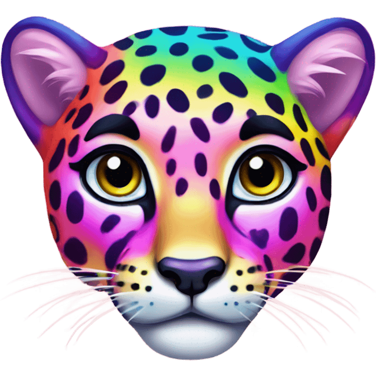 Lisa frank rainbow cheetah  emoji