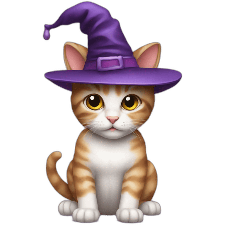 baby cat with halloween hat emoji