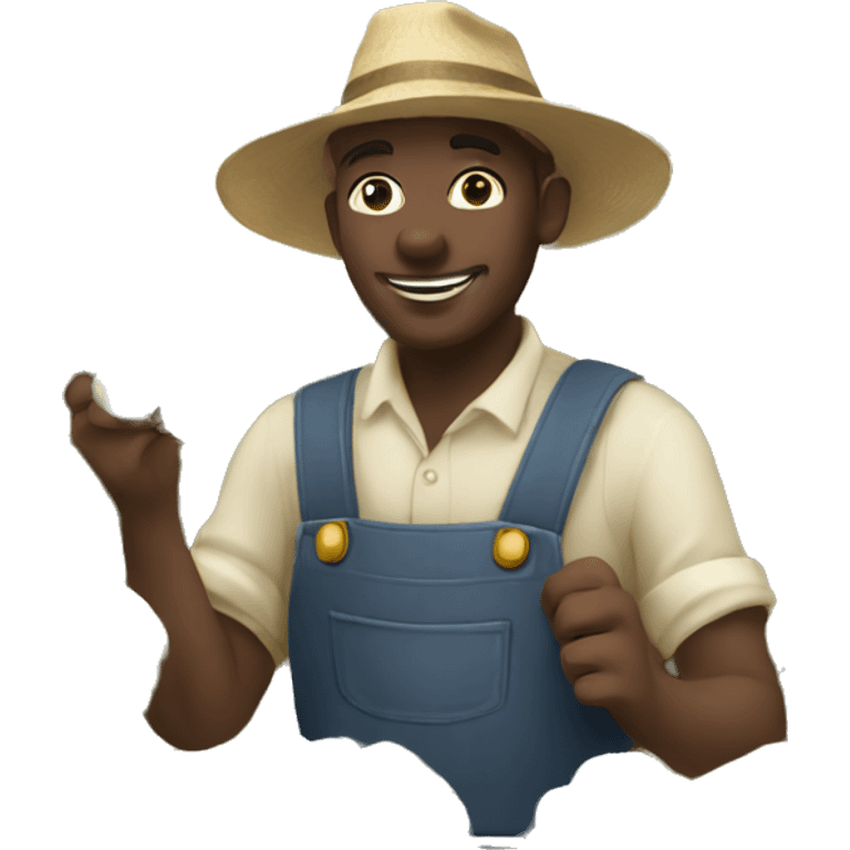 Farmer picking cotton  emoji