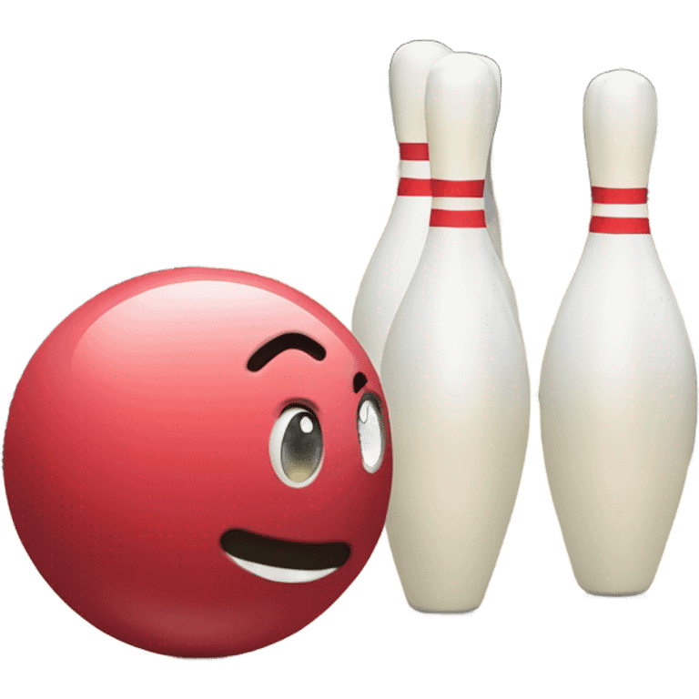 Person with a bowling ball instead of a head.  emoji