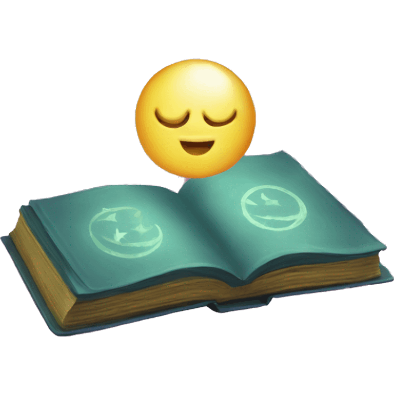 Moon magic spell book emoji