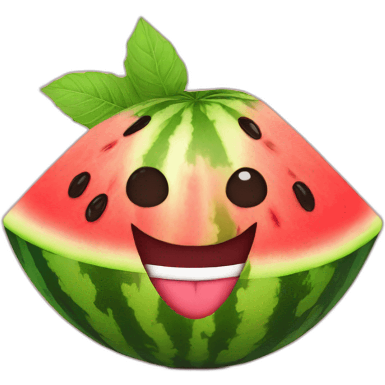 watermelon with a face  emoji