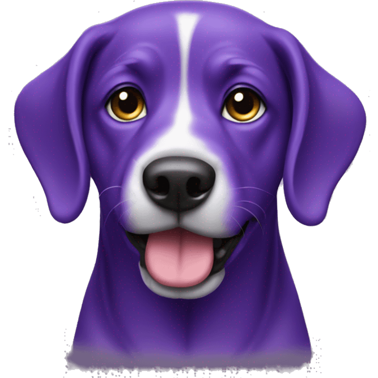 A dog purple emoji