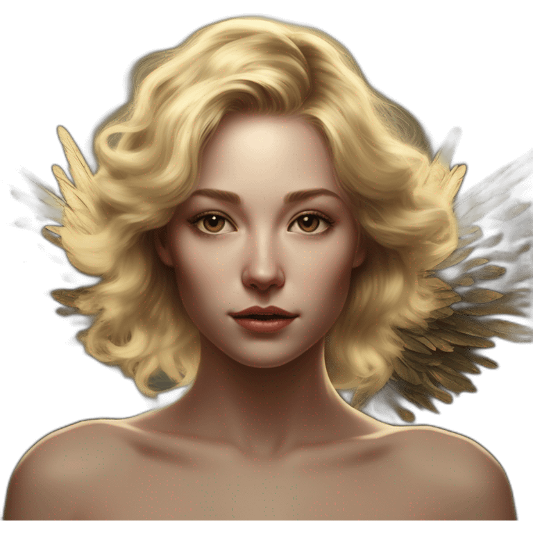 blonde woman,-bare-tits,-wings,bathed-in-shadows,-fov-90-degrees,-short-lighting,-l-usm,-cold-colors,-gilded-technique,-extremely-hyper-aesthetic,-absurdres emoji