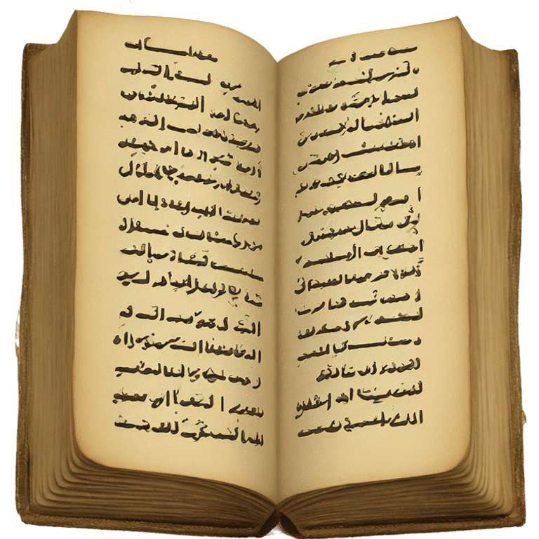 Vintage book with Arabic text  emoji