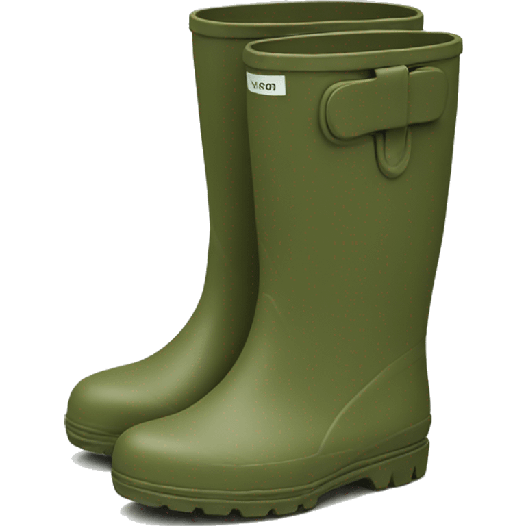 wellies olive green emoji