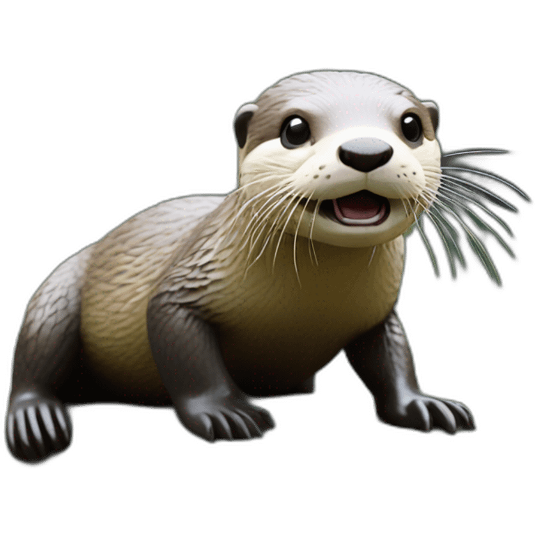 loutre sur tortue emoji