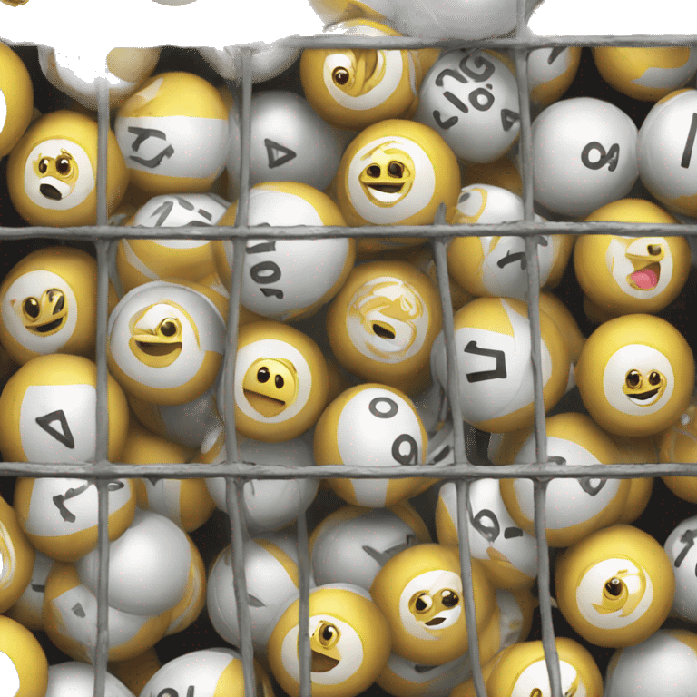 Bingo ball cage emoji