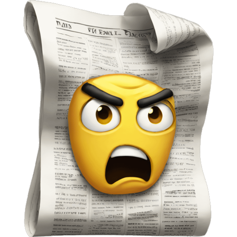 angry newspaper emoji